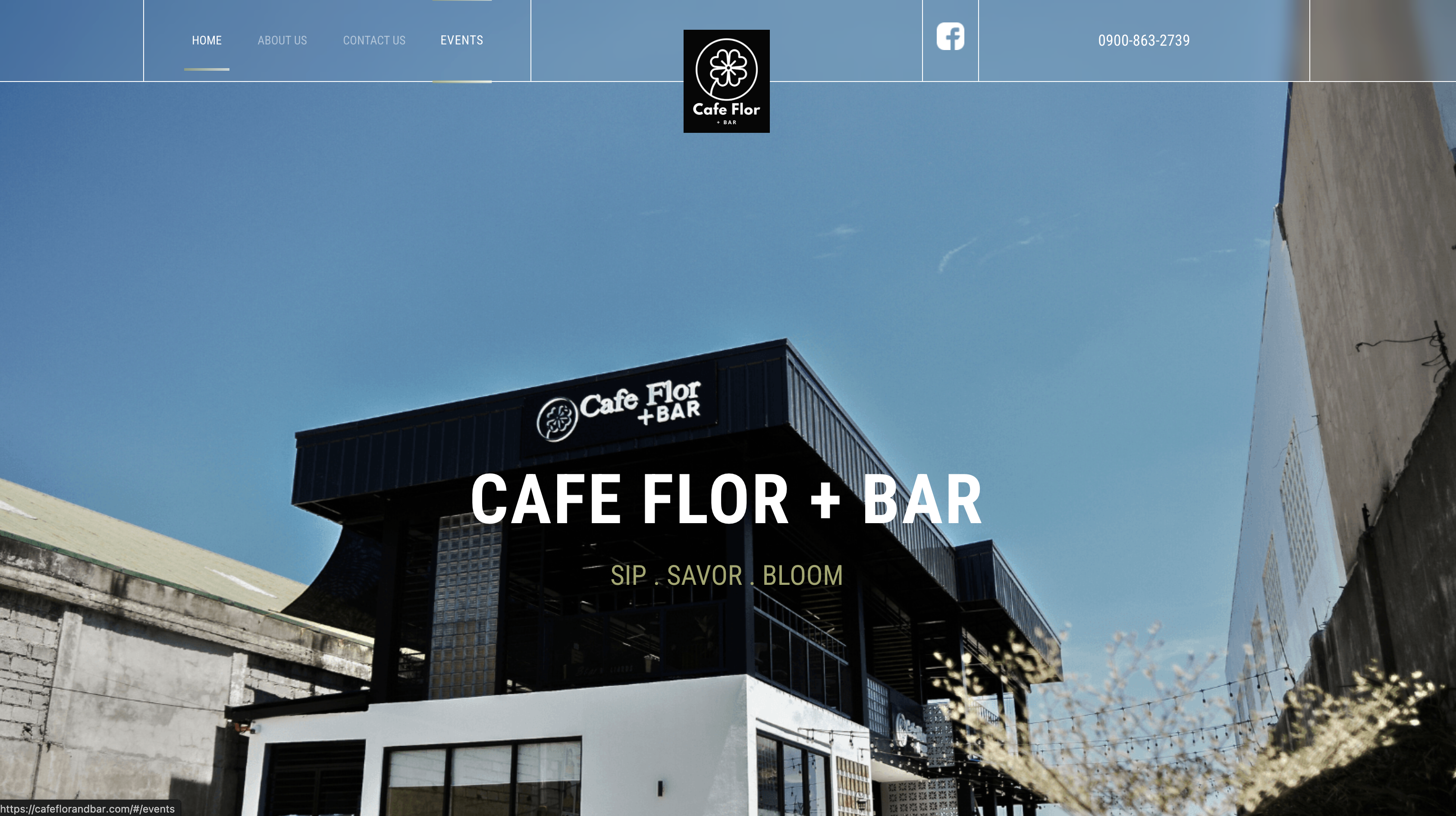 Cafe Flor and Bar website
